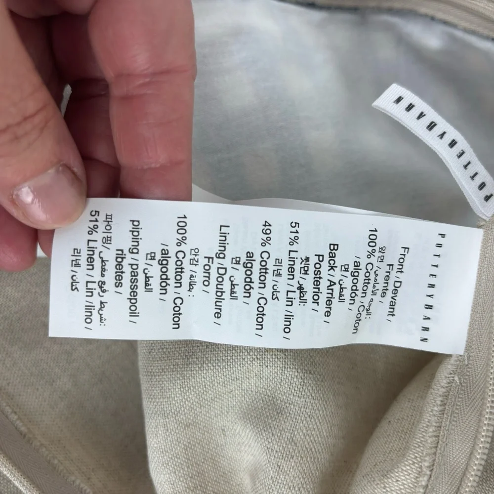 Pottery Barn Blain small checked pillow cover-NWOT - Picture 6 of 11